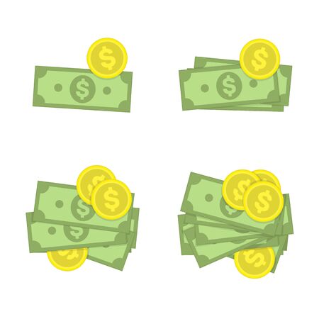 Money icon set.のイラスト素材