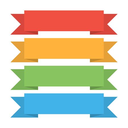 Isolated decoration ribbon set.のイラスト素材