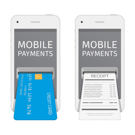 Mobile payments illustration.のイラスト素材