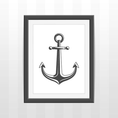 Frame with ships anchor.のイラスト素材