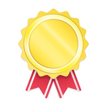 Modern gold circle metal badge.のイラスト素材