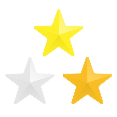 Gold silver and bronze star.のイラスト素材