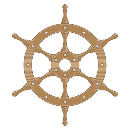 Wooden ship wheel.のイラスト素材