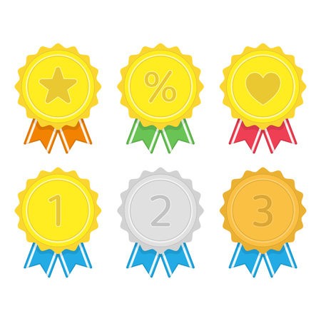 Set of flat badges.のイラスト素材