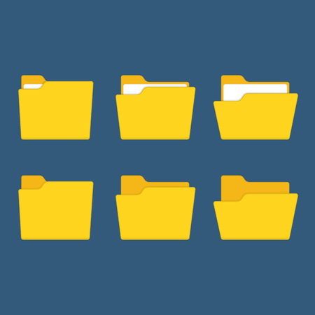 Yellow folder vector.のイラスト素材