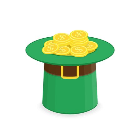 Leprechaun hat with gold.のイラスト素材