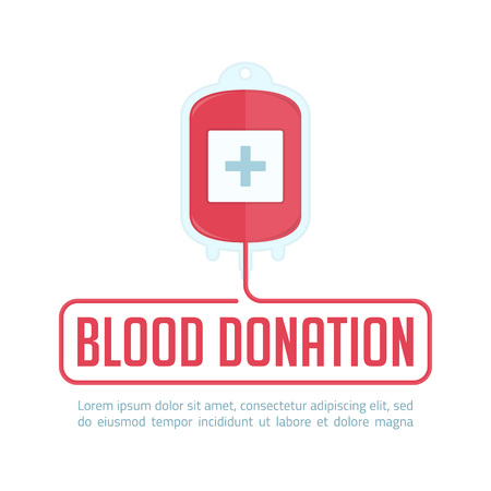 Blood donation vector illusration.のイラスト素材