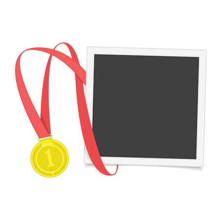 Frame with gold medal.のイラスト素材
