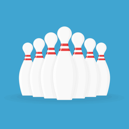 Vector bowling pins.のイラスト素材