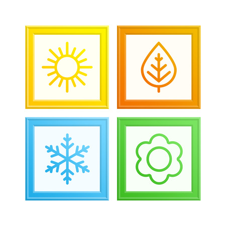 Vector frame of seasons.のイラスト素材