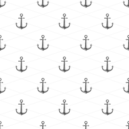 Anchor seamless background.のイラスト素材