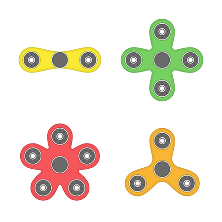 Hand spinner toys set.のイラスト素材