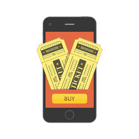 Online buy cinema tickets.のイラスト素材