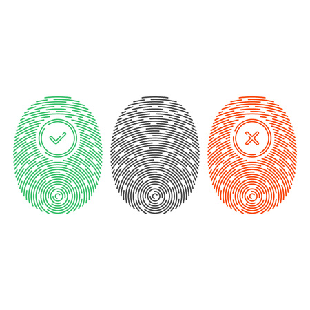 Fingerprint vector icon.のイラスト素材