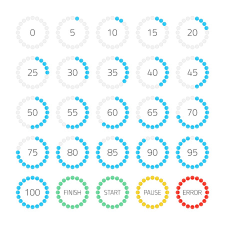 Dot round progress bar.のイラスト素材