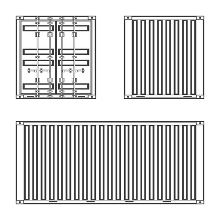 Vector cargo container.のイラスト素材