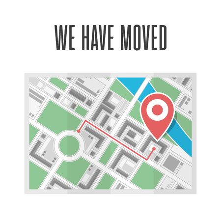 We have moved concept, vector illustration.のイラスト素材