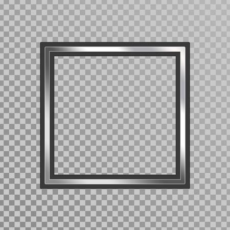 Silver shiny frame.のイラスト素材
