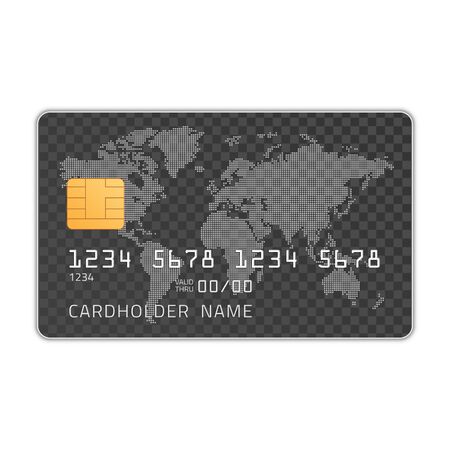 Credit card mockup template.のイラスト素材