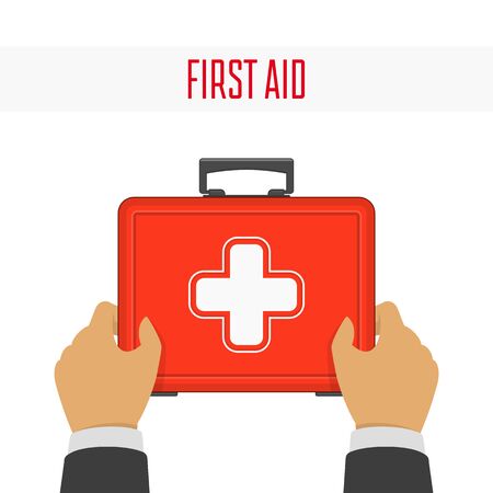 First aid kit box.のイラスト素材