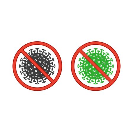 Corona virus stop icon.のイラスト素材