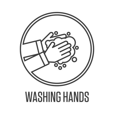 Washing hands sign.のイラスト素材