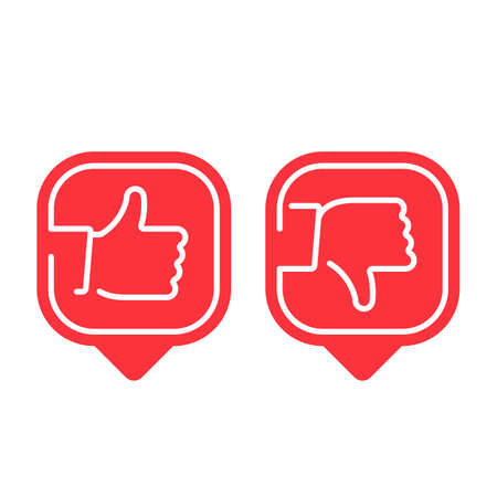 Like and dislike icon.のイラスト素材