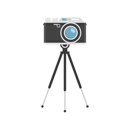 Tripod camera vector.のイラスト素材
