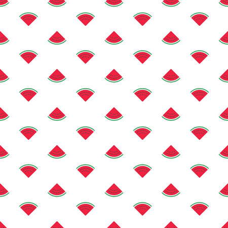 seamless Watermelon polka dot pattern. Tasty girly Fruit Pattern. Summer concepts.