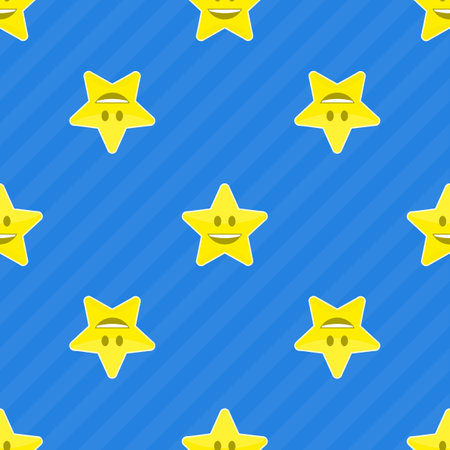 Yellow stars seamless pattern. Gold Glitter Star texture. Design template for wallpaper, wrapping or fabric. Vector illustrationのイラスト素材