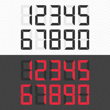 Calculator digital numbers set. Electronic figures. Vector illustration EPS 10.のイラスト素材