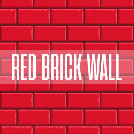 Red brick wall seamless background. Vector eps10 illustration. Tiled pattern for continuous replicate. Old red brick wall.のイラスト素材