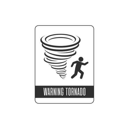Tornado icon. Whirlwind storm sign isolated on white background. Typhoon in the linear flat style. Vector illustration EPS 10.のイラスト素材