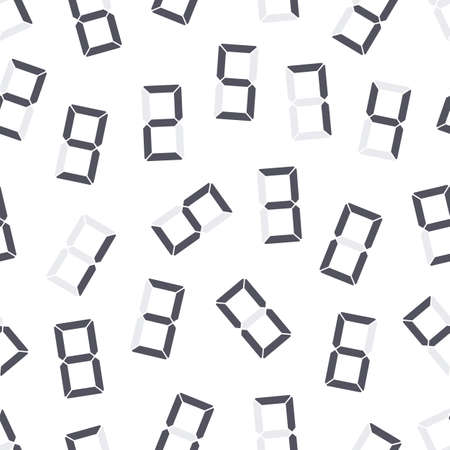 Calculator digital numbers seamless background. Electronic figures. Vector illustration EPS 10.のイラスト素材