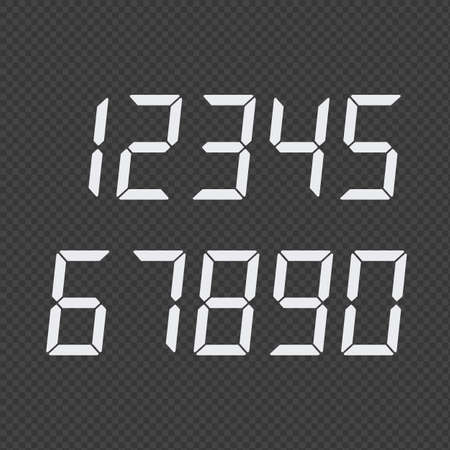 Calculator digital numbers set. Electronic figures. Vector illustration EPS 10.のイラスト素材