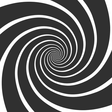 Hypnotic spiral background. Psychedelic Spiral Pattern. The concentric circles with hypnosis effect. Radial rays, twirl, twisted comic effect. Vector illustration EPS 10.のイラスト素材