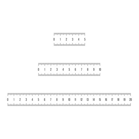 Measuring tool different sizes. Ruler scale template.のイラスト素材