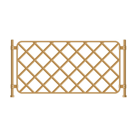 Wooden fence. Background of garden, picket, wall and other railings. Determination of the border. Vector illustration in flat style.のイラスト素材