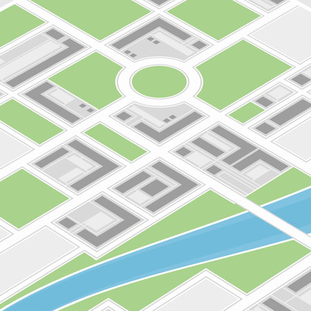 City Map in flat style. Town streets on the plan concept.のイラスト素材