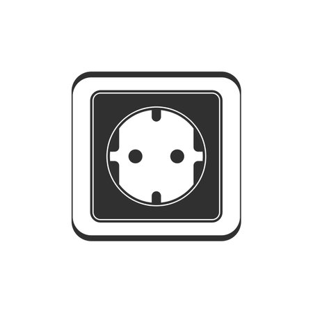 Socket Outlet Plug In Icon. Socket sign isolated on white background. Rosette symbol in flat style. EPS10.のイラスト素材
