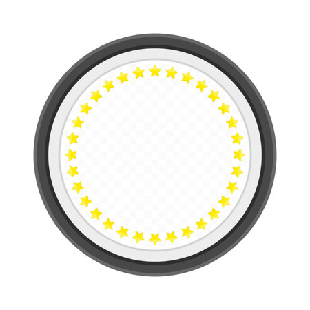 Stars in circle icon. Frame from stars isolated on white background. Vector design element for graphic and web design. EPS 10.のイラスト素材