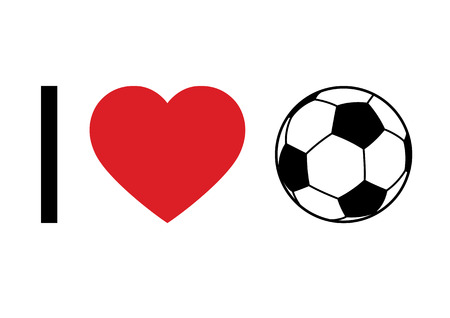 Football concept 'I Love Football' for print or designのイラスト素材
