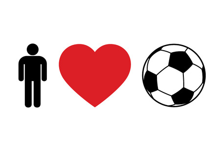 Football concept 'Men Love Football' for print or designのイラスト素材