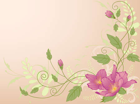 floral background with red flowersのイラスト素材