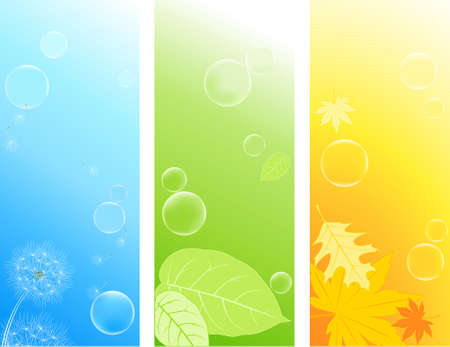 colored vertical nature backgrounds with soap bubblesのイラスト素材