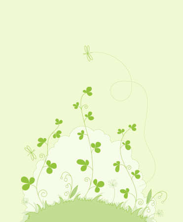 green floral backgroundのイラスト素材