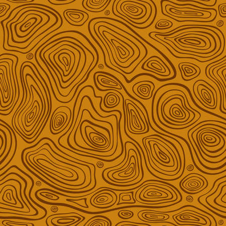 Vector brown  seamless pattern with abstract shapeのイラスト素材