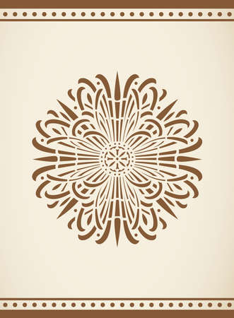 Vintage circle element for designのイラスト素材