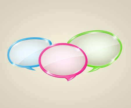  background with three bright shining bannersのイラスト素材