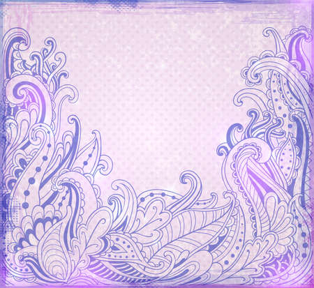 Abstract vector hand drawn violet backgroundのイラスト素材